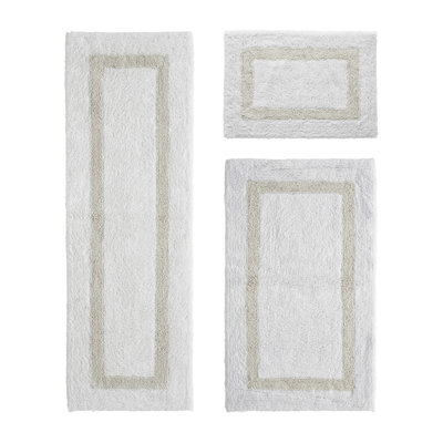 Atle Reversible Cotton Tufted Bath Rug Set