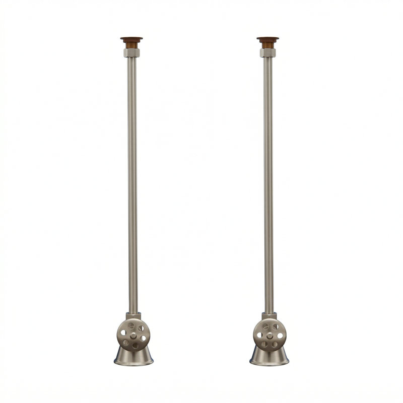 29 in. Deck Mount Supply Set by Strom Living, Matte Nickel