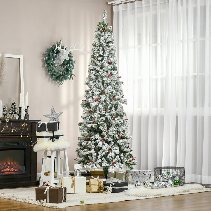 Arbre de Noël artificiel enneigé 7,5 pi, 7.38'