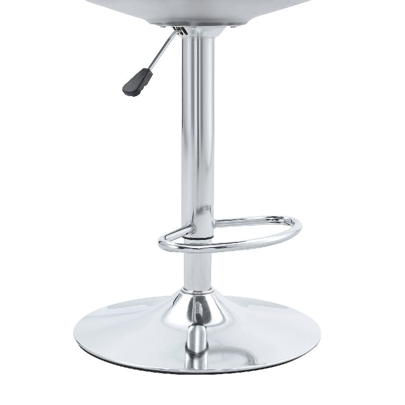 Ensemble de 2 tabourets de comptoir réglables 2 pièces avec repose-pieds, Argent