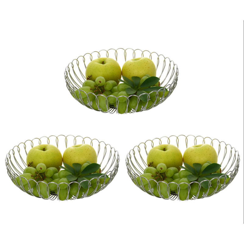 YBM Home Corbeille à fruits pour comptoir de cuisine et garde-manger, H 8 po x l 14 po x P 12 po, Ensemble de 3