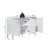 Ruslans 47.75'' Wide Sideboard With 3 - Door High Gloss Cabinets-478330656