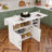 Multi-functional Folding Table With Storage Shelves And Wheels