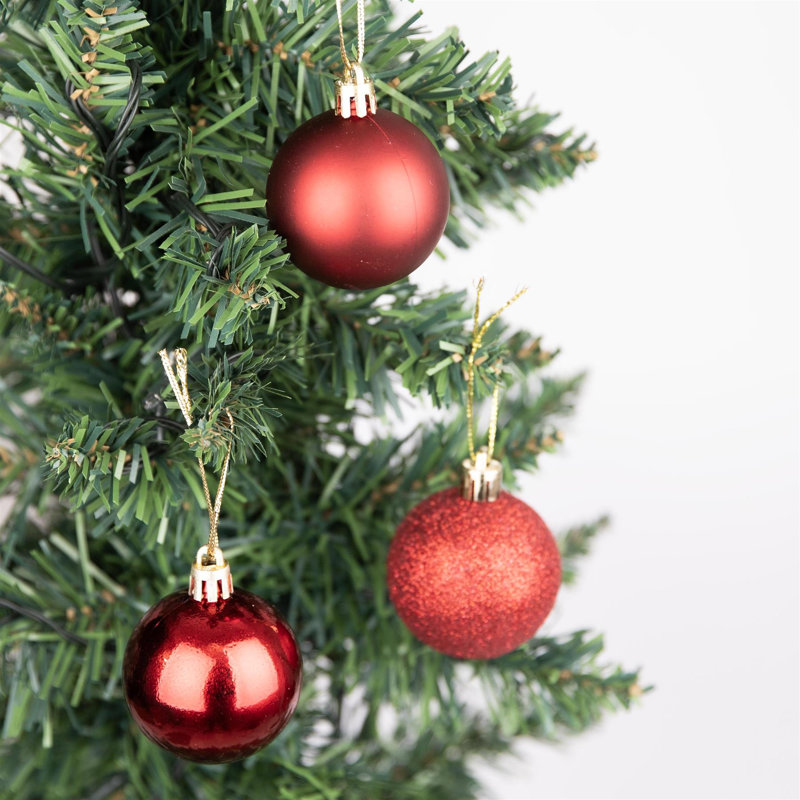 5cm Polyvinyl Chloride (PVC) Bauble, Dark Red