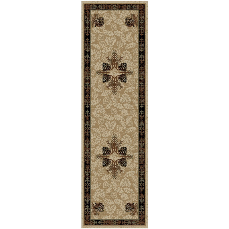 Robbinsdale Floral Indoor Rug, Rectangle 2'3"x7'7" 