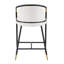 Tabouret de comptoir rembourré de 26 po de hauteur avec structure en métal (ensemble de 2)-919420606