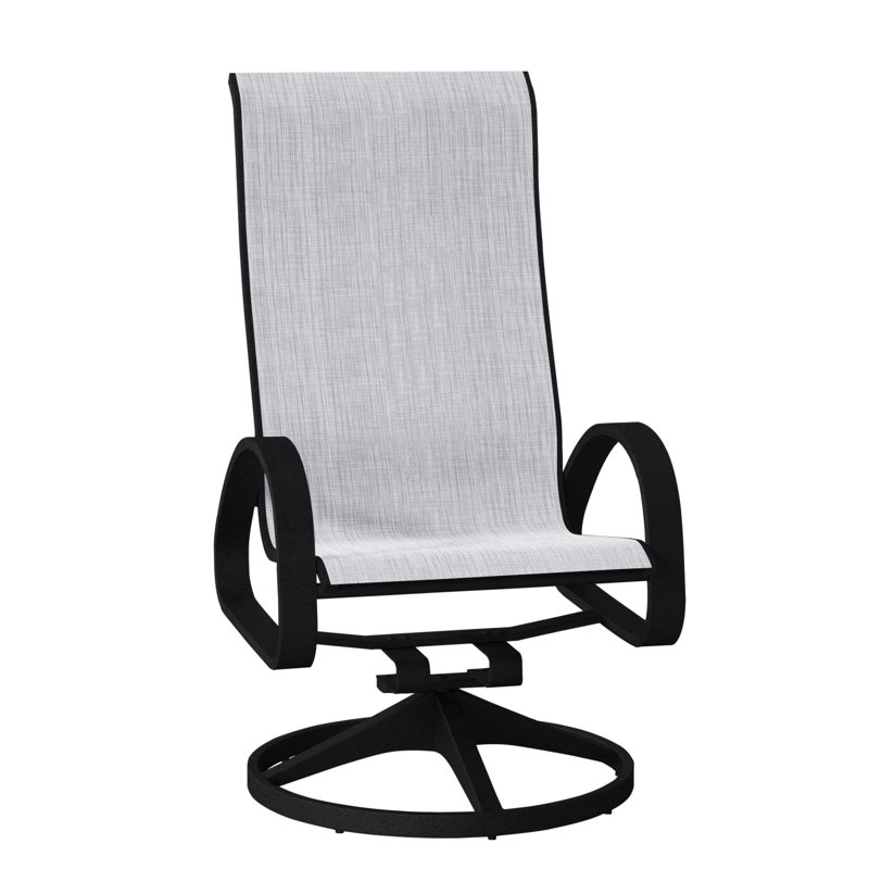 Fauteuil de patio pivotant Hiraku, Noir texturé, Bijou