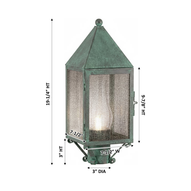 Brass Traditions - Ashford - 1 lumière - 19 pouces - Vert Verde - Laiton massif - Lampadaire, Verde Green, Seedy, No Wire