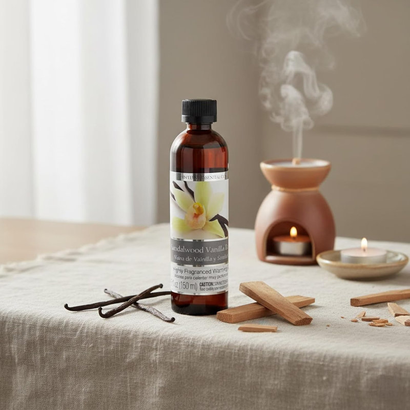 Ensemble de 2 huiles chauffantes pour bois de santal Hosley's, 5 oz. Cadeau idéal pour les mariages, le spa, le reiki, la méditation et la salle de bain. P1