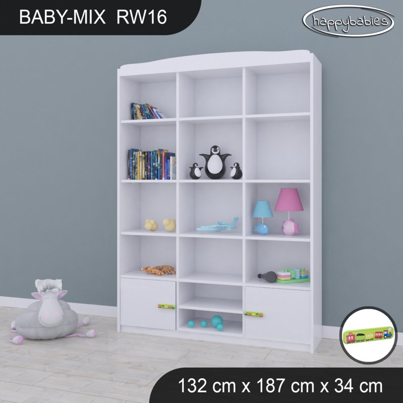 Baby Mix 187cm H X 132cm W Kids Cube, White/Green