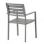 Chaise de salle à manger d'extérieur moderne en aluminium (ensemble de 2)