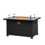 50,000 Gas Fire Pits For Outside, 43.3 Inch Table With Wind , Metal, All-Weather , Temperature Control Feature Patio Pits, Glass Heat, Rust- Decoration