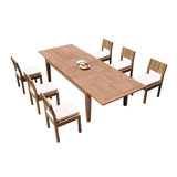 Gavyn Outdoor 7 - Piece Teak Dining Set