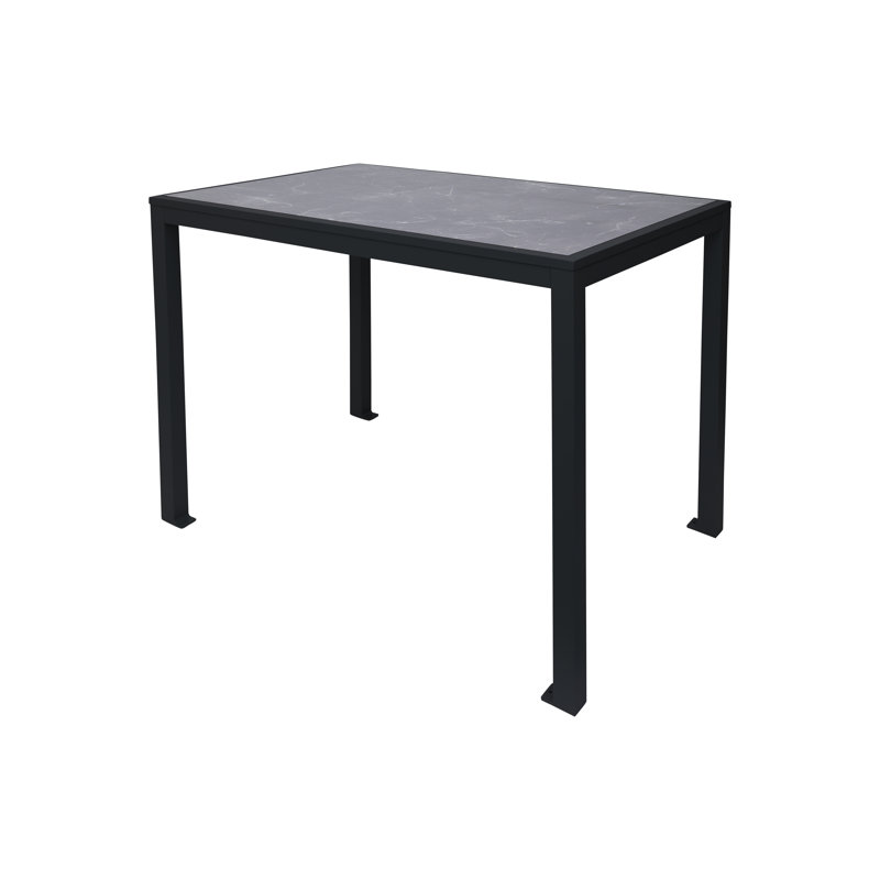 Table de salle à manger rectangulaire L 72 po x l 36 po Surf BFM Seating, Noir