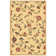 Ottohome Non-Slip Floral Area Rug For Living Room, Hallway, Entryway Rug, Beige