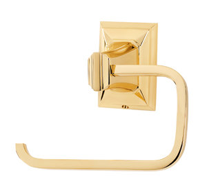 Wall Mounted Single Post Toilet Paper Holder, Polished Brass