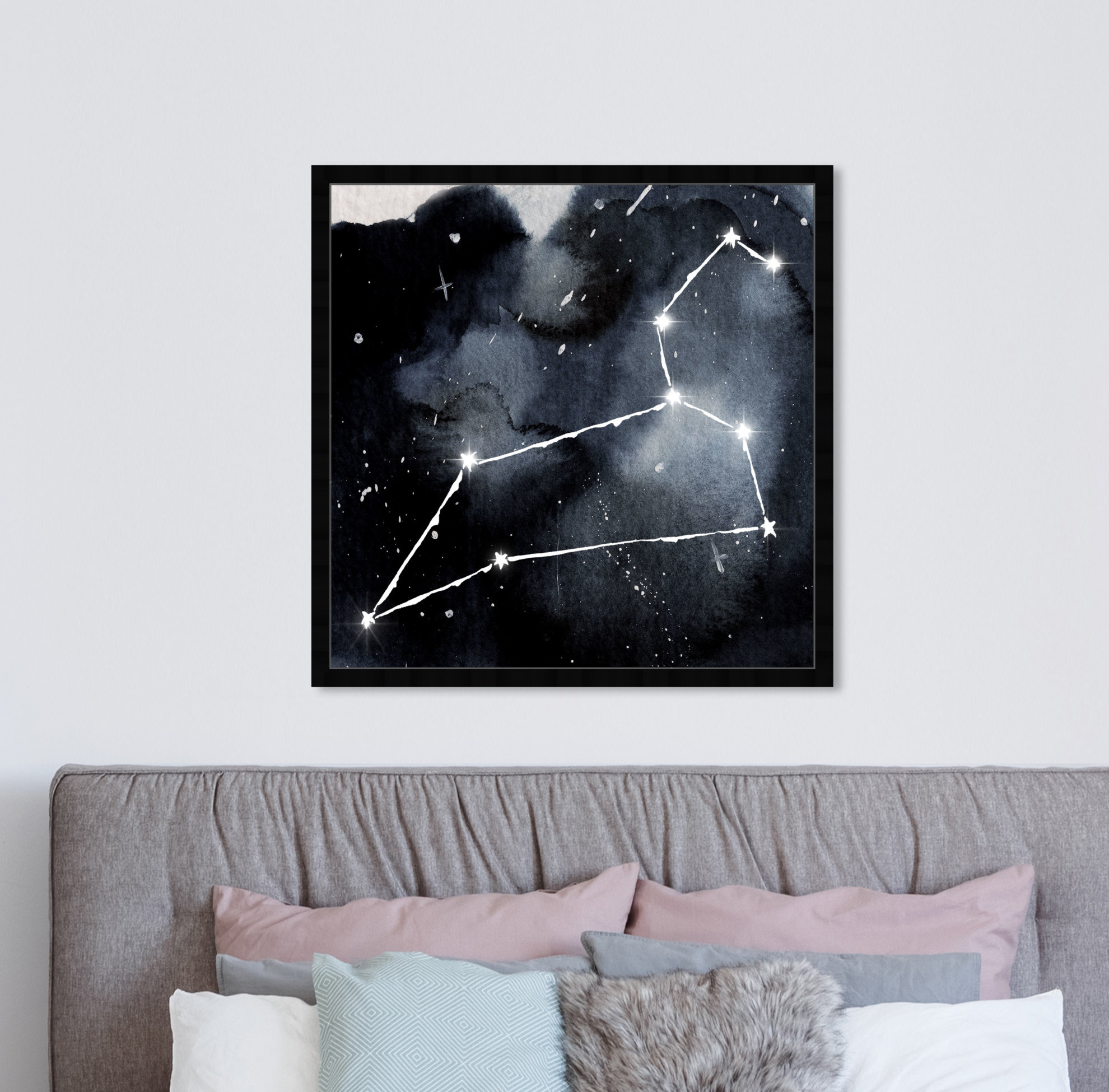 Spiritual And Religious 'Leo Constellation' Zodiac By Oliver Gal Wall Art  Print