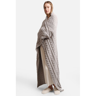 Braided Cable Knit Luxury Soft Throw Blanket