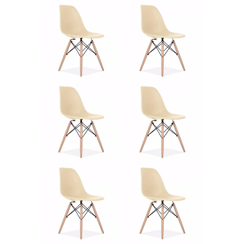 Chaise d'appoint Custer, Crème, 6