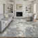 Modern Abstract Machine Washable Area Rug With Non-Slip Rubber Backing