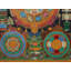 Art mural tibétain calendrier astrologique Thangka | 36 po x 27 po, peinture zodiaque bouddhiste peinte à la main avec de l'or 24 carats | Décoration de méditation traditionnelle himalayenne pour le bureau à domicile