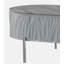 Table basse yukino gris ultrabrillant et finition chromée