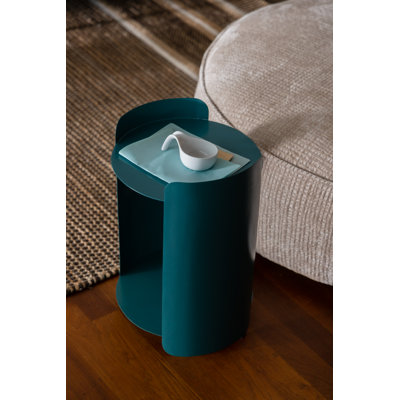 Navagio Steel Top End Table
