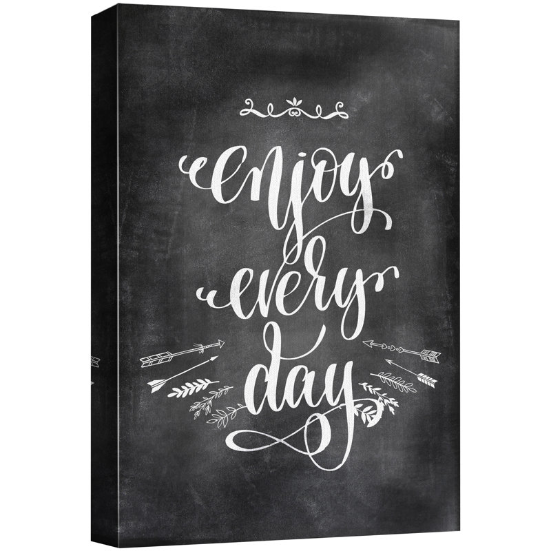 «Enjoy Every Day» sur toile, H 24 po x l 16 po x P 1,5 po