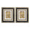 Reproduction de sculpture antique 13 x 15 po dans un cadre. Transformez votre espace avec une élégance rétro. Croquis encadré noir et doré antique sur parchemin. Pour le salon, le vestibule, le bureau. Impression sur bois multicolore