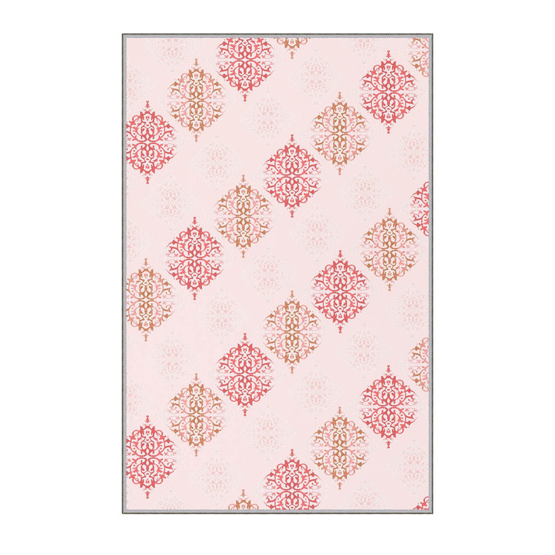 Élégant tapis imprimé en 3D, 4,6 x 7,2 pi | 100% polyester, hauteur des poils de 0,31 po, antibactérien | Revers en PVC antidérapant, lavable à la machine, parfait pour le salon ou la chambre à coucher, design durable et élégant