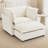 Upholstered Accent Chair With Ottoman-60752652