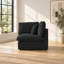 Chaise d'angle rembourrée en lin avec revêtement