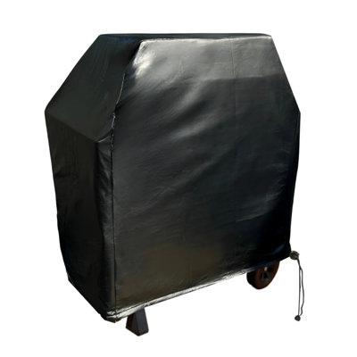 Covered Living BBQ Grill Cover – 84" Heavy-Duty Black Vinyl Waterproof Outdoor Grill Cover, All-Season Weather Resistant Protection, Durable Fade-Resistant Finish