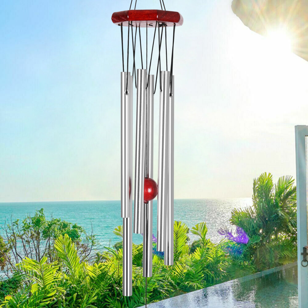 Highland Dunes Tailynn 28” Metal and Wood Wind Chime-Tuned Metal