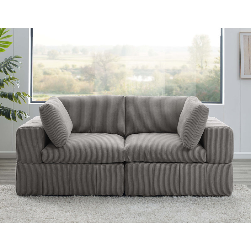Causeuse Aronas, Gris clair