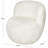 Polyester Rounded Barrel White Accent Chair