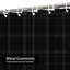 Rideau de douche en tissu écossais noir et blanc avec 12 crochets Tartan-669846244