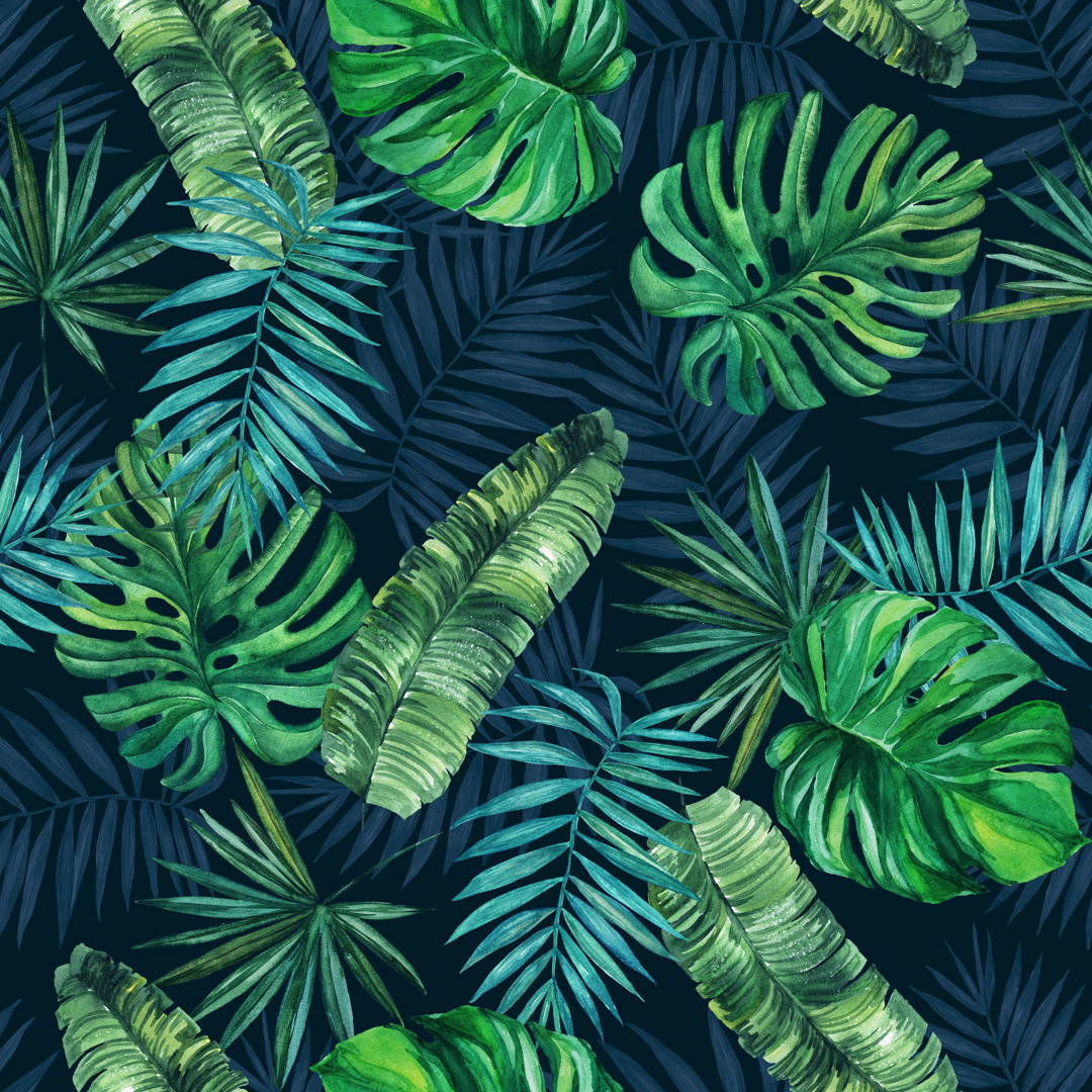 Tropical Leaves by Myself - Leinwandfoto