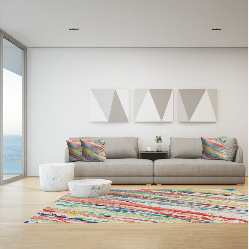 Frankhouse Abstract Area Rug, Rectangle 140 x 200cm