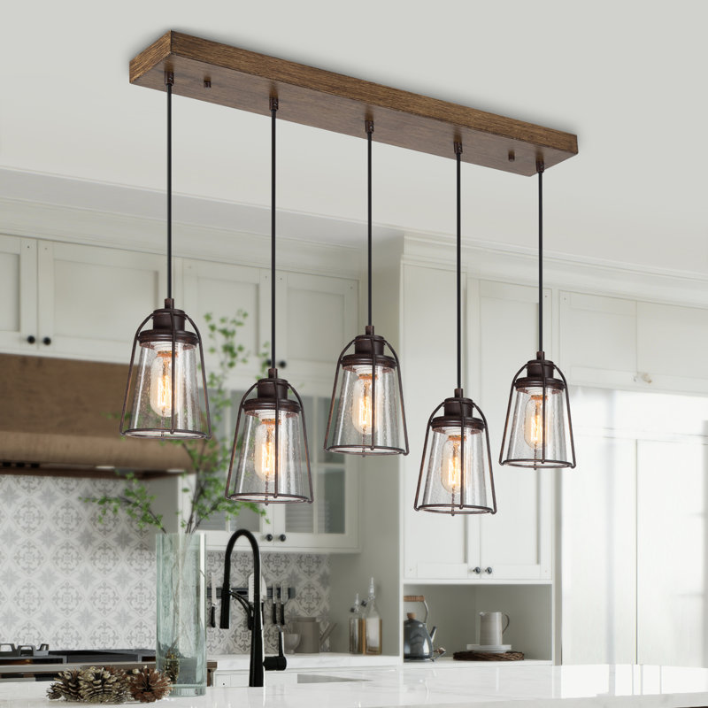 Gofried 5 - Light Kitchen Island Linear Pendant Light