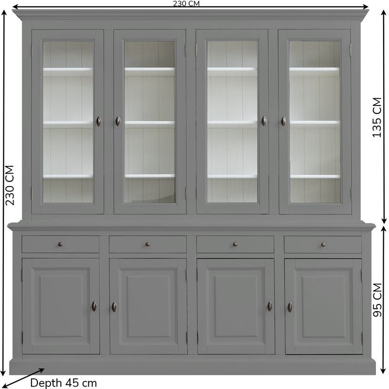 Babak Display Cabinet, Dusty Grey