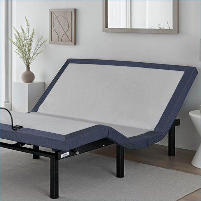 Platform Adjustable Bed Base, Luxury Functional Design, Gray-toned Steel Construction, Twin Extra Long Size with Custom Adjustments