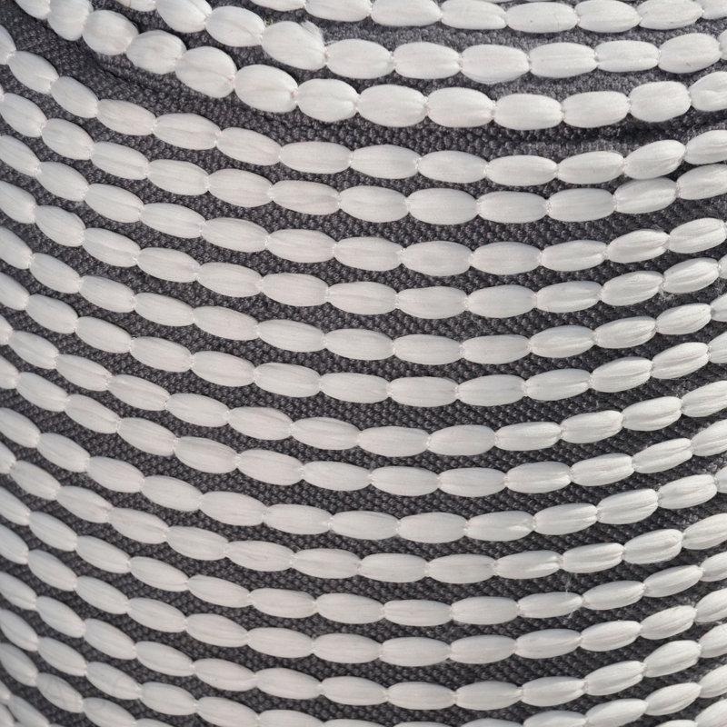 Pouf cylindrique résistant à l'eau - Blanc