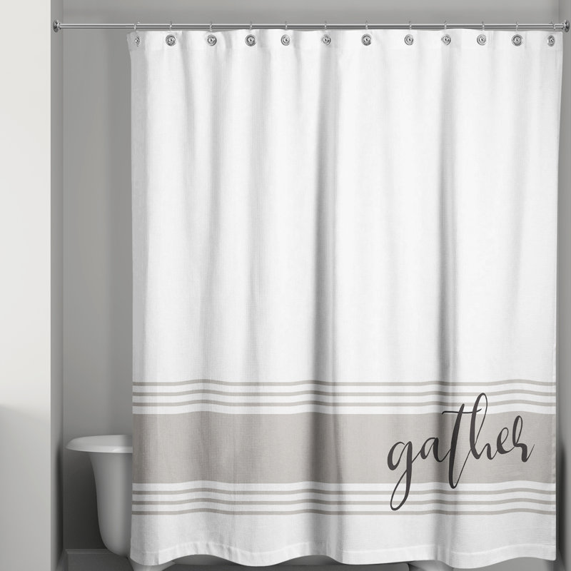Rideau de douche simple gather Temescal