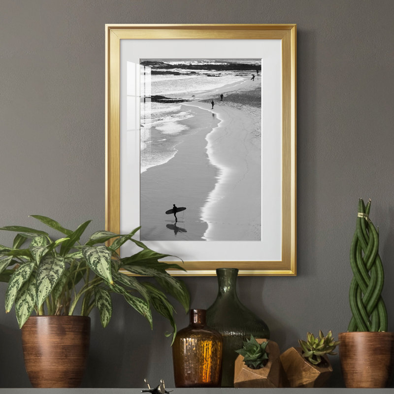 Gold Coast Beach - Photographie de cadre photo sur toile, Cadre doré, H 18,5 po x l 24,5 po x P 1,5 po