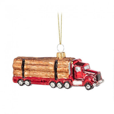 Ornement de bûche de bois