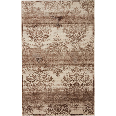 Tapis beige foncé / crème Mathieu
