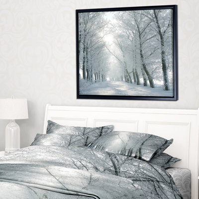 «Winter Road Backlit my Morning Sun», reproduction de photo