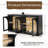 65" TV Stand with Adjustable Shelves, Accent Buffet & Sideboard With Arched Glass Door, Black-1384294675