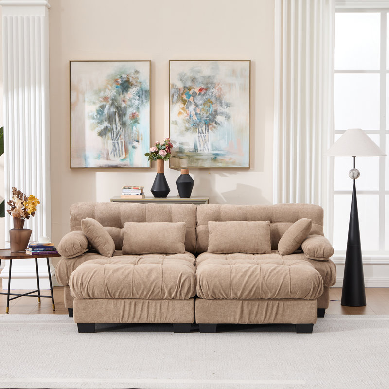 Canapé modulaire modulaire Cloud Couch, Marron clair